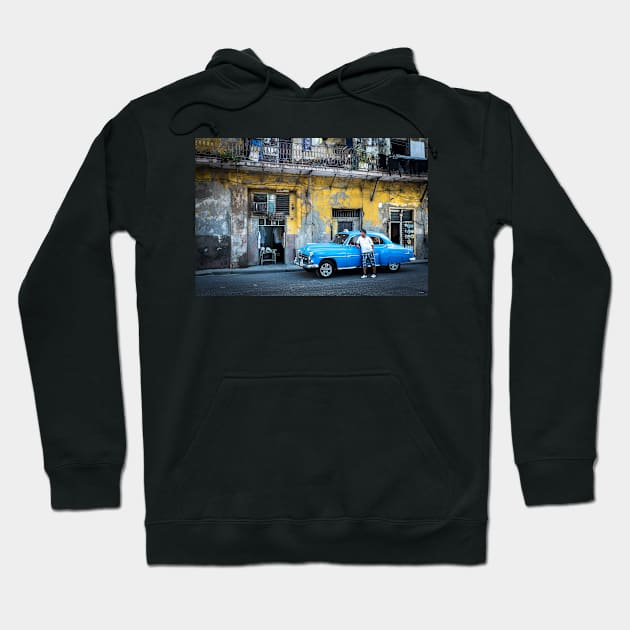 American car from the 50's in Havana, Cuba Hoodie by connyM-Sweden